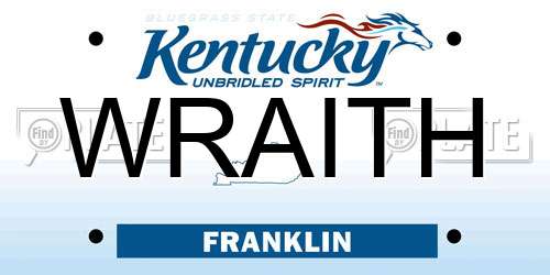 WRAITH Kentucky License Plate