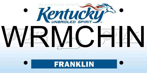 WRMCHIN Kentucky License Plate