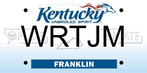 WRTJM Kentucky License Plate