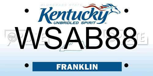 WSAB88 Kentucky License Plate