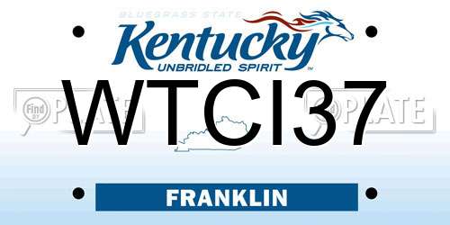 WTCI37 Kentucky License Plate