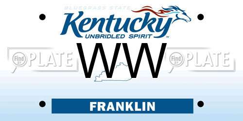WW Kentucky License Plate