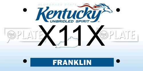 X11X Kentucky License Plate