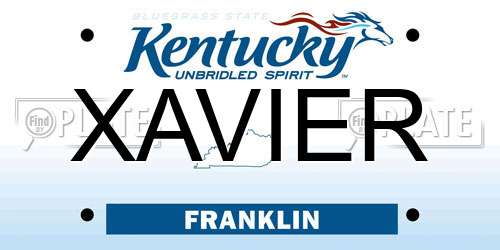 XAVIER Kentucky License Plate