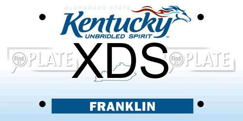 XDS Kentucky License Plate
