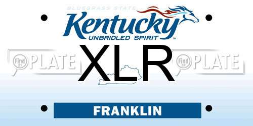 XLR Kentucky License Plate