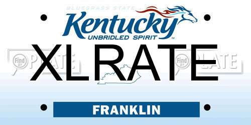 XLRATE Kentucky License Plate
