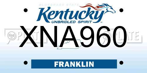 XNA960 Kentucky License Plate