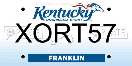 XORT57 Kentucky License Plate