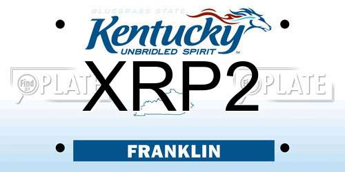 XRP2 Kentucky License Plate