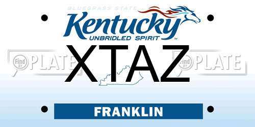 XTAZ Kentucky License Plate