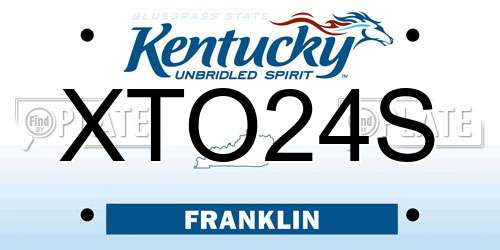XTO24S Kentucky License Plate