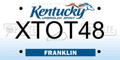 XTOT48 Kentucky License Plate