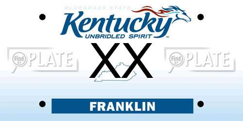 XX Kentucky License Plate