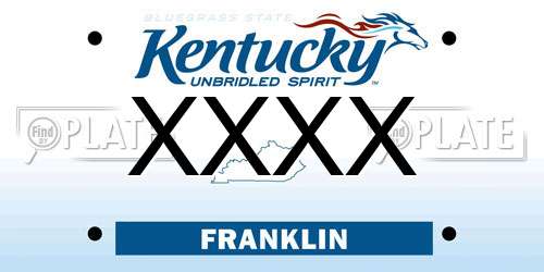 XXXX Kentucky License Plate