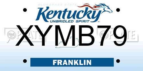 XYMB79 Kentucky License Plate