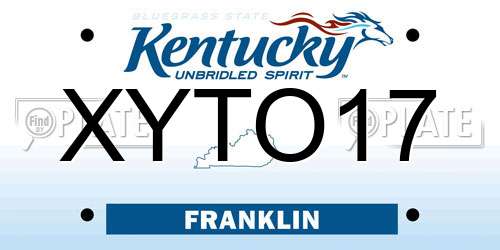 XYTO17 Kentucky License Plate