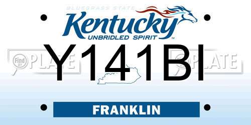 Y141BI Kentucky License Plate