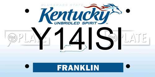 Y14ISI Kentucky License Plate