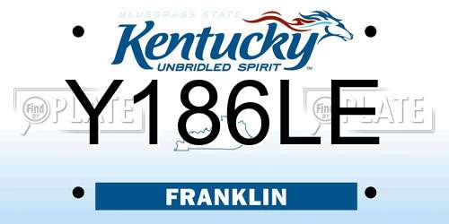 Y186LE Kentucky License Plate