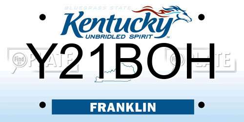 Y21BOH Kentucky License Plate