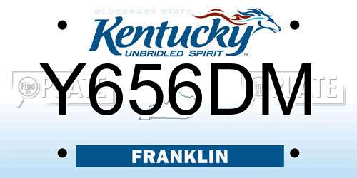 Y656DM Kentucky License Plate