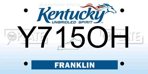 Y715OH Kentucky License Plate