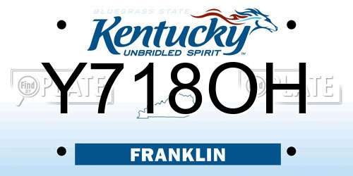 Y718OH Kentucky License Plate