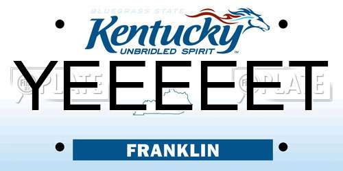 YEEEEET Kentucky License Plate