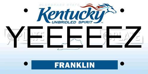 YEEEEEZ Kentucky License Plate