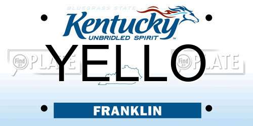 YELLO Kentucky License Plate