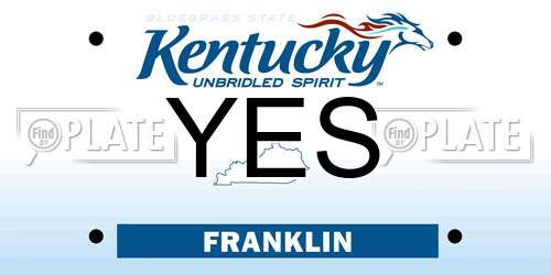 YES Kentucky License Plate