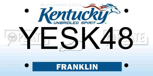 YESK48 Kentucky License Plate