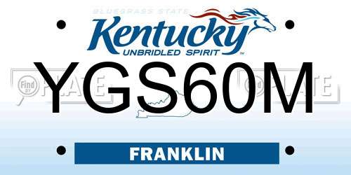 YGS60M Kentucky License Plate