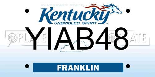 YIAB48 Kentucky License Plate