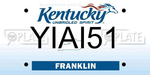 YIAI51 Kentucky License Plate