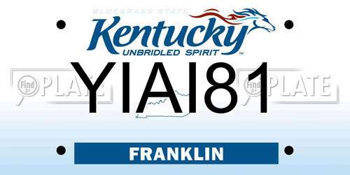 YIAI81 Kentucky License Plate