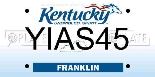 YIAS45 Kentucky License Plate