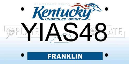 YIAS48 Kentucky License Plate