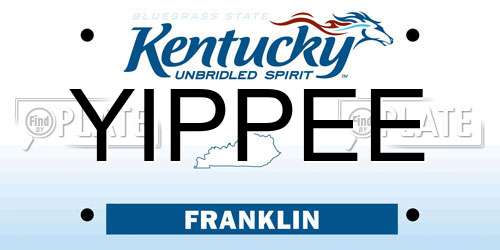 YIPPEE Kentucky License Plate