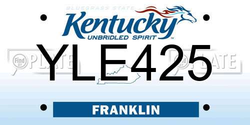 YLE425 Kentucky License Plate