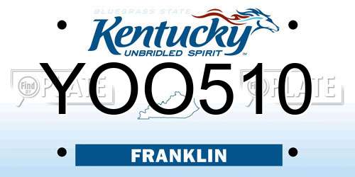YOO510 Kentucky License Plate