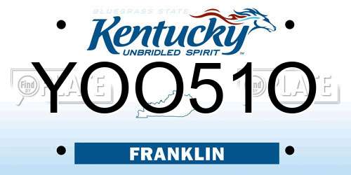 YOO51O Kentucky License Plate