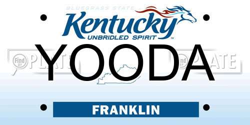 YOODA Kentucky License Plate
