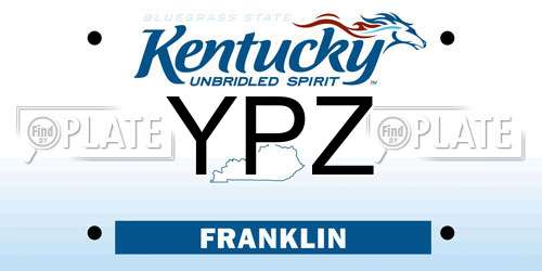 YPZ Kentucky License Plate