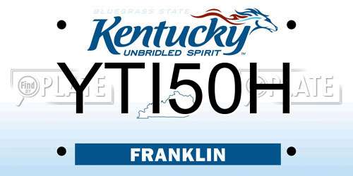 YTI50H Kentucky License Plate