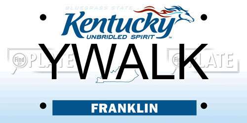 YWALK Kentucky License Plate