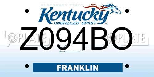 Z094BO Kentucky License Plate