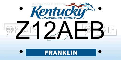 Z12AEB Kentucky License Plate