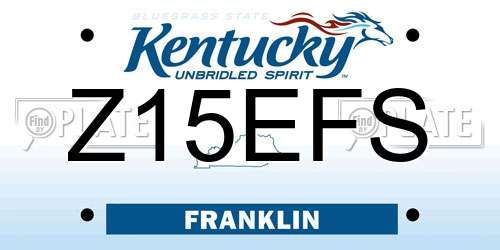 Z15EFS Kentucky License Plate